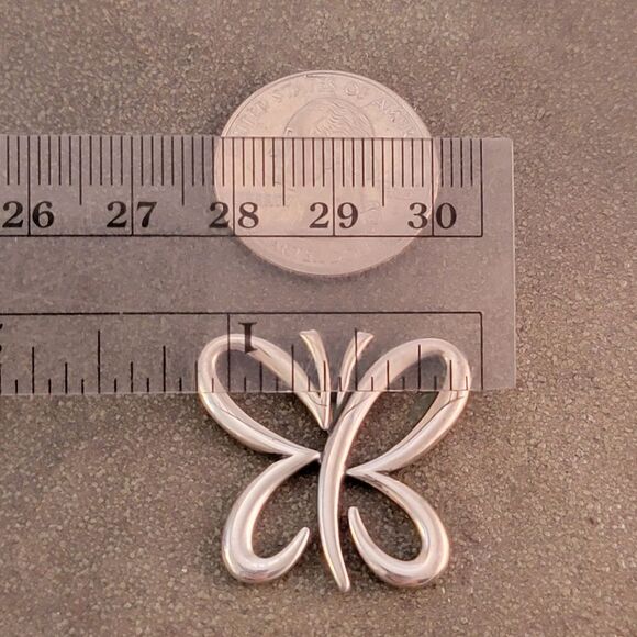 Rare Retired James Avery Floating Butterfly Pendant - Picture 6 of 8